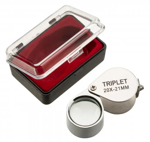 Triplet jeweler's loupe 20x-21mm