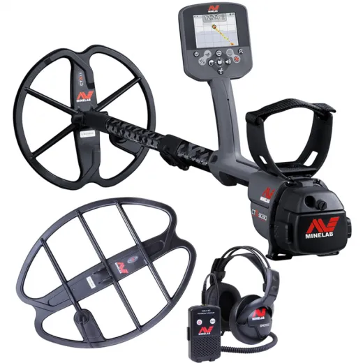 Minelab CTX 3030 GPS metal detector with 11- and 17-inch search coils and FBS 2 multi-frequency