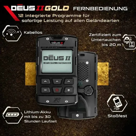 XP DEUS II Gold HF2 RC WSA ST Metalldetektor