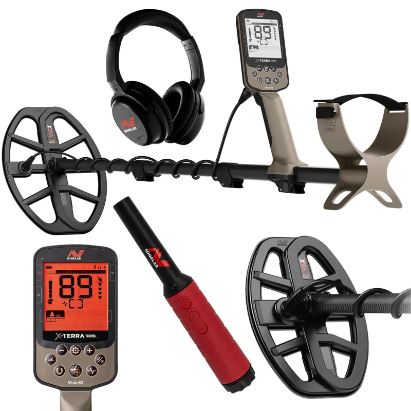 Minelab X-Terra Elite Expeditionspack mit V12X und V8X Suchspulen