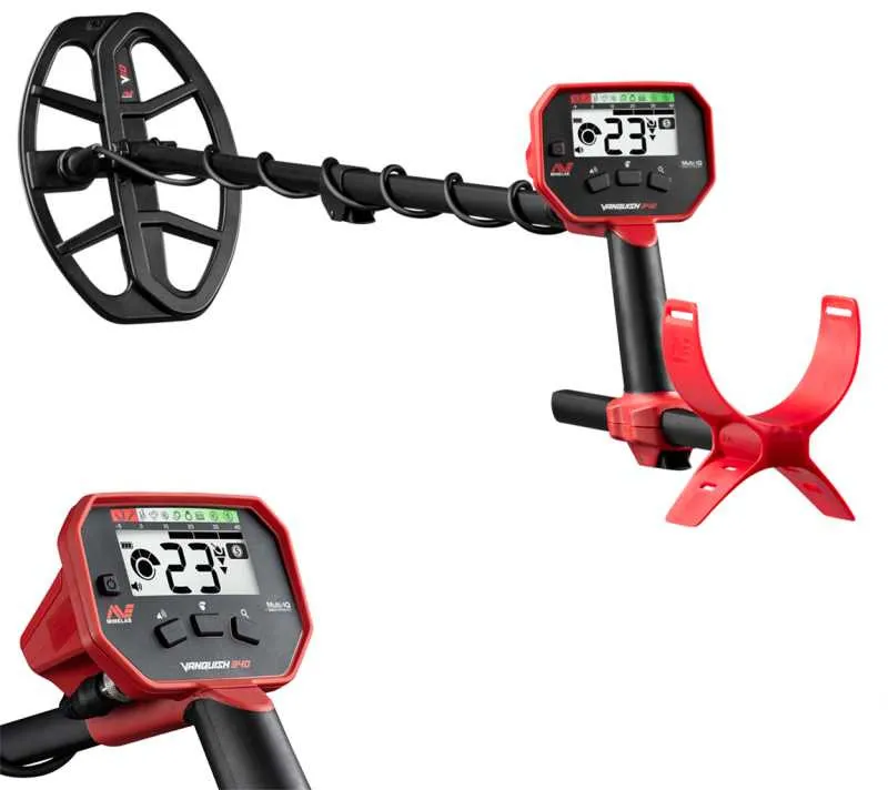 Minelab Vanquish 340 Einsteiger-Metalldetektor mit Multi-IQ Multifrequenz und V10 Suchspule