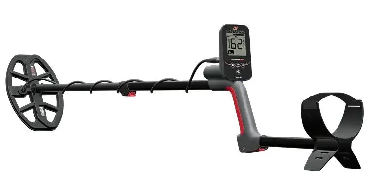 Minelab Vanquish 360 Einsteiger-Metalldetektor mit Multi-IQ, wasserdicht bis 5 m, V10X Suchspule