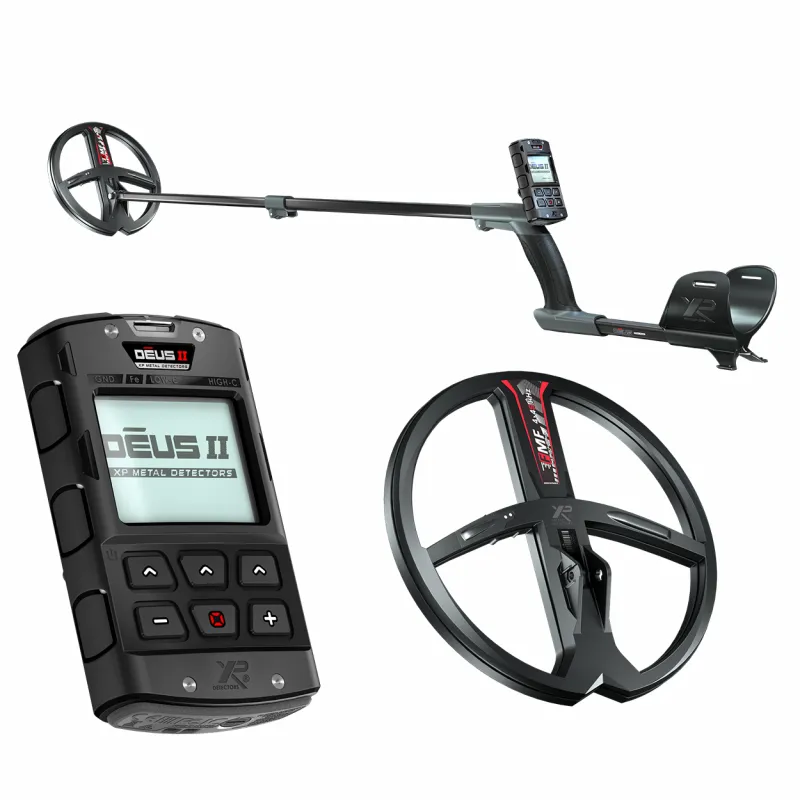 XP DEUS II 28 FMF RC mit Knochenschall-Kopfhörer für die Unterwassersuche bis 20 m