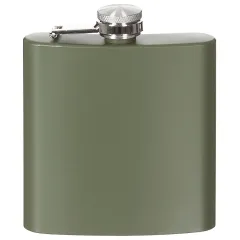 Hip flask, stainless steel, olive, 170 ml